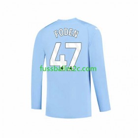 Fußballtrikots Manchester City Phil Foden 47 Heim Trikotsatz 2023-2024 Langarm